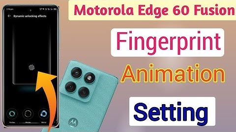 Motorola Edge 60 fusion 5g Fingerprint animation kaise lagaye/fingerprint animation setting in Moto