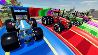 Turbo Tractors with Pirelli Slick tires And Trailers full of Balls and a Freaky Obstacle Track