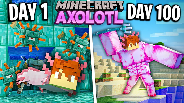 I Survived 100 Days as an AXOLOTL in Minecraft