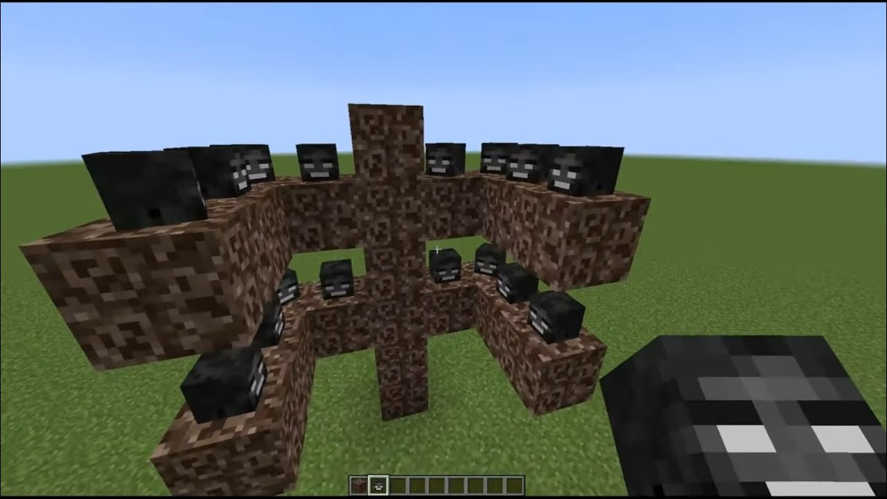 what if you create a DOUBLE WIDE WITHER in MINECRAFT - YouTube