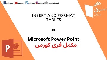 Insert and format tables, Computer Science Lecture | Sabaq.pk