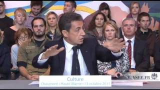 Table ronde de N.Sarkozy sur le thème de la culture