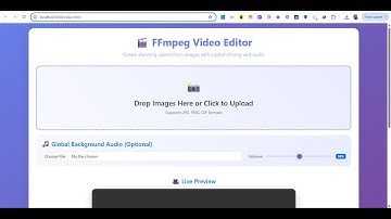 Build a FFMPEG WASM Images to Slideshow Video Editor With Audio in Browser Using HTML & JavaScript
