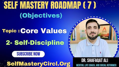 Self Mastery Roadmap (7) | Core Values: Self-Discipline | Build Habits & Success | Dr. Shafaqat Ali