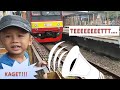 Kaget Dengar Suara Klakson Kereta || Silih Berganti Kereta Datang di Stasiun Bojonggede