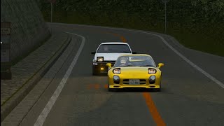 Fujiwara Takumi X Takahashi Keisuke Touge Battle on Nanamagari #initiald #assettocorsa #drift #touge