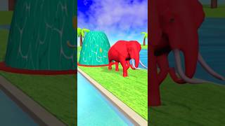 Long Slide Game With Cow Elephant Gorilla Hippopotamus Tiger 3d Animal Game Funny 3d Animals