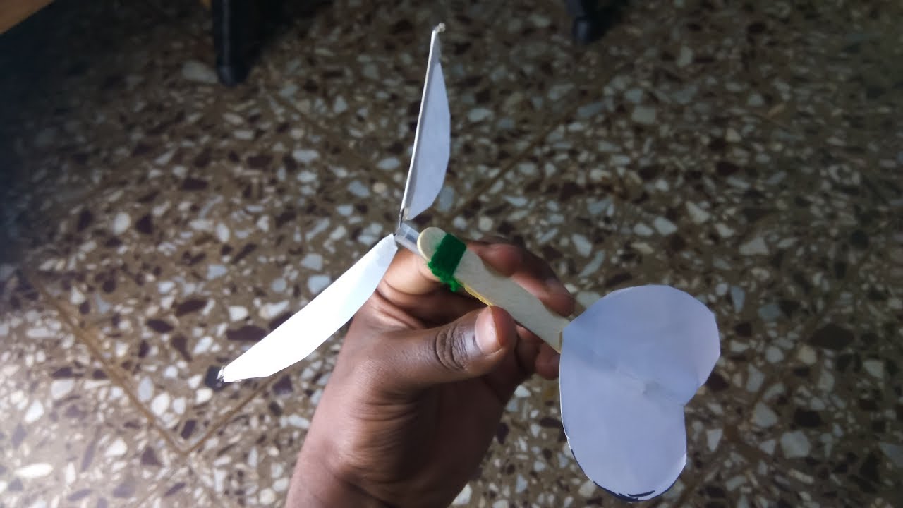 Flying Paper Butterfly How To Make a Rubberband Powered Flying