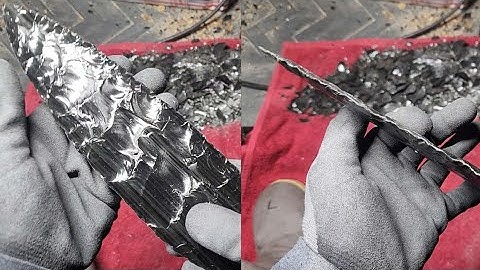 2046 - Part 1/2 - 9" Blade Challenge with Crunchy Banded Obsidian #flintknapping