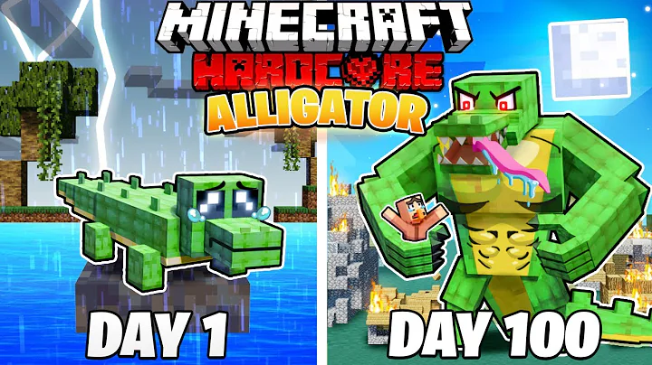 I Survived 100 DAYs as an ALLIGATOR in HARDCORE Minecraft!