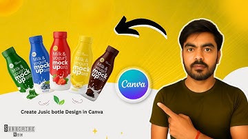 How to Create Fruit Juice Product Ad & Product Packaging Design in Canva ||