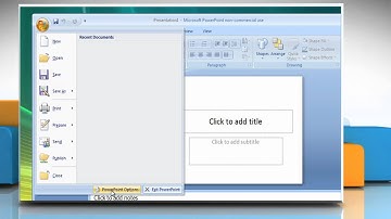 Microsoft® PowerPoint 2007: How to view or change add-in security settings on Windows® Vista?