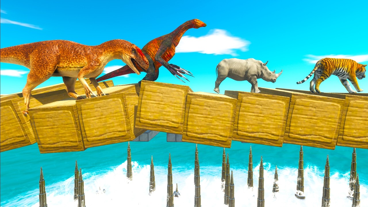 Bumpy Road Challenge | Dinosaurs, Animals or Reptiles Win? - Animal Revolt Battle Simulator