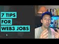 7 tips for getting your first web3 job