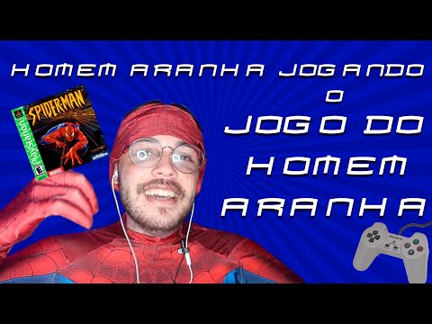 Homem aranha jogando Homem Aranha de Playstation 1 🕸️ Gameplay raiz 🎮