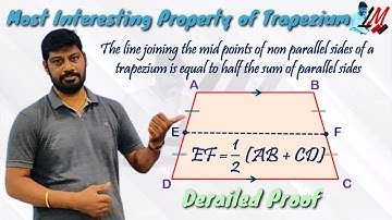 Line joining the midpoints of non parallel sides of Trapezium Property - LM 406