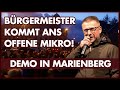 Kaserne Marienberg: Protest gegen Krieg! Bürgermeister kommt ans Mikro. #HeisserHerbst