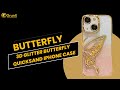 3D Glitter Butterfly Quicksand iPhone Case