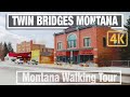 Walking Tour of Twin Bridges, Montana - 4K City Walks - Virtual Travel Walking Treadmill Walk