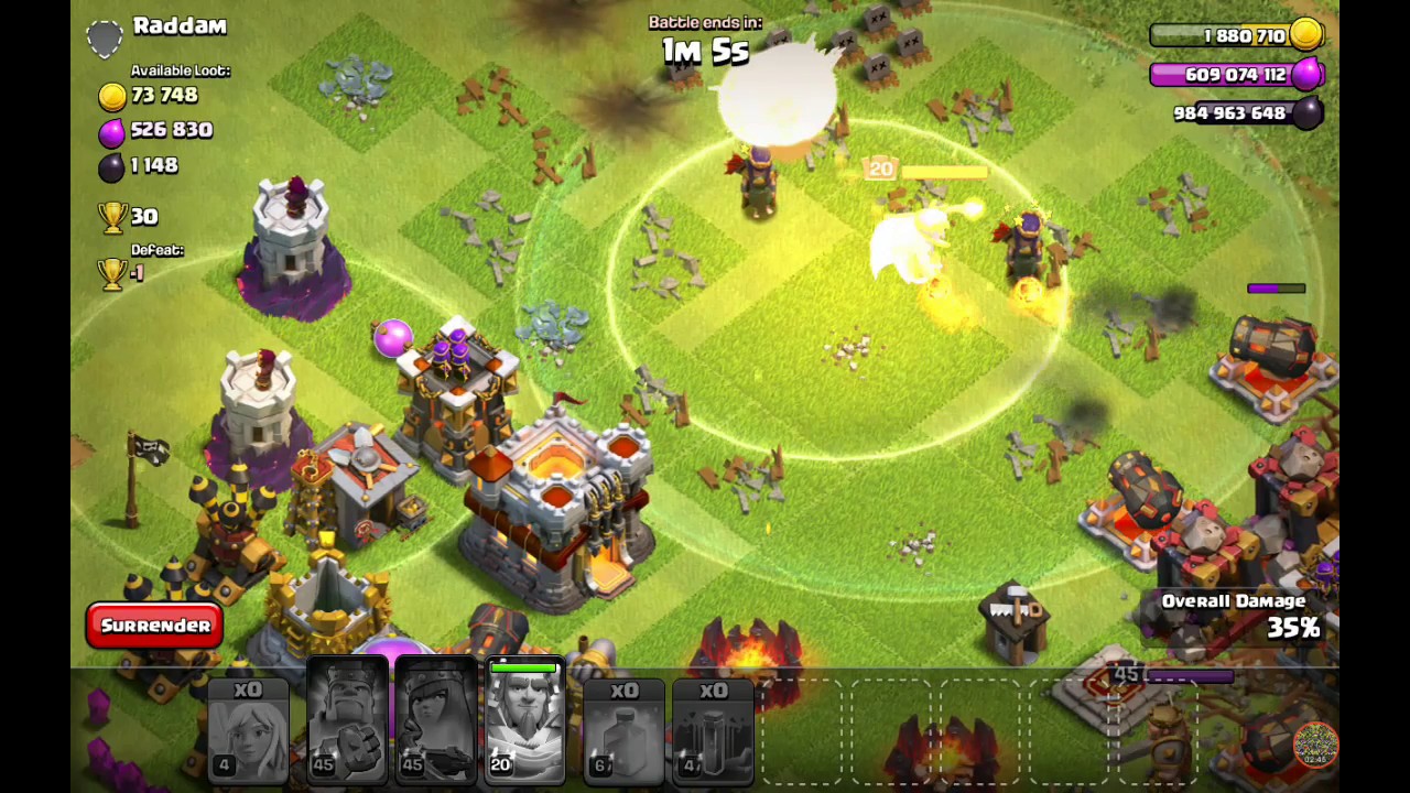 ARCHER QUEEN I 17 HEALERS I 11 HEAL SPELL I 11 EQ SPELL I ATTACK ON TH 11