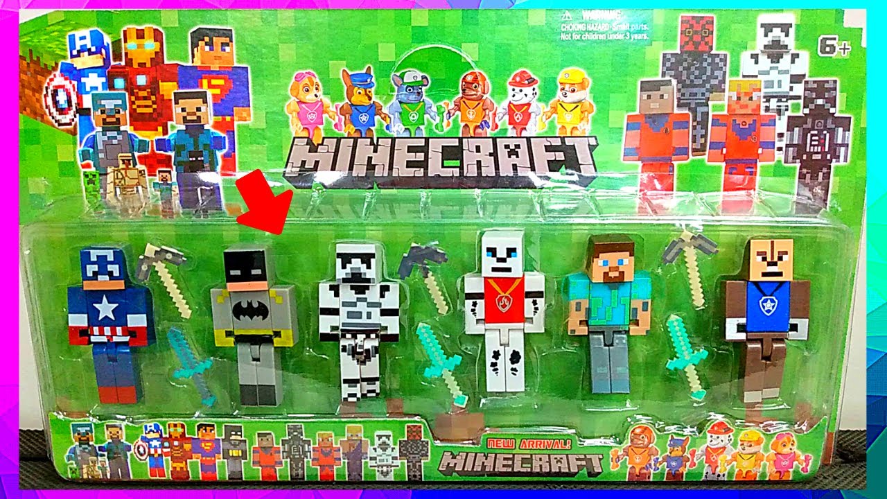 Coleção Minecraft (8 bonecos - 2 de cada)