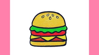 How To Draw A Burgerburger Drawing Step By Step