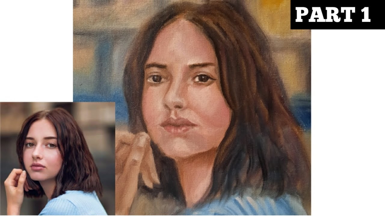 Oil portrait painting tutorial part 1 full time video oil