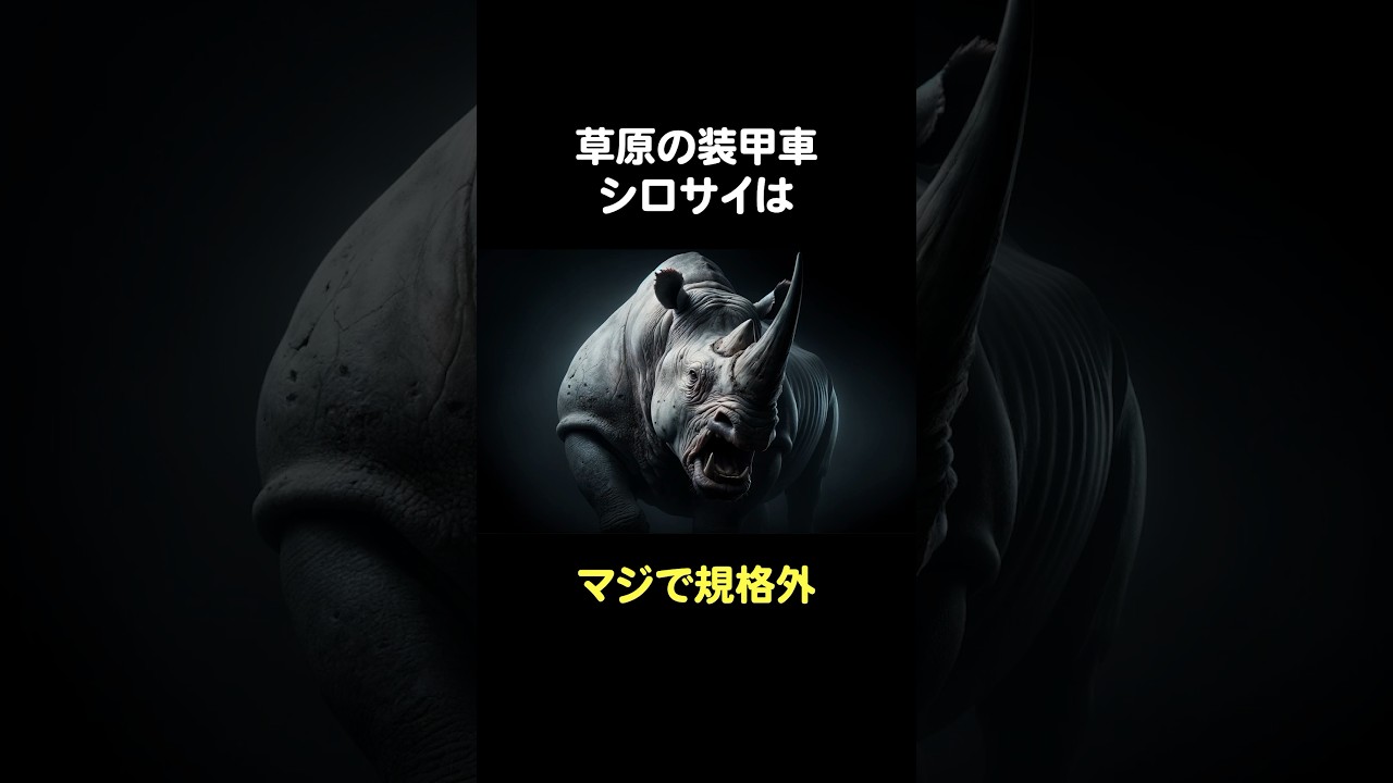 シロサイはマジで規格外。 #動物 #雑学 #サイ #shorts