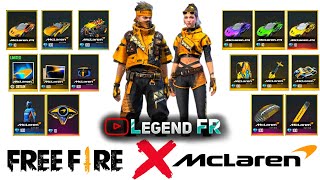 Free Fire X McLaren | McLaren Collab All Items Review | McLaren Event | All New Items Review