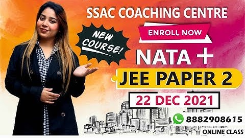 NATA + JEE(B.ARCH) CRASH COURSE BY SSAC II JOIN OUR FREE CLASSES TODAY II #OnlineEducation