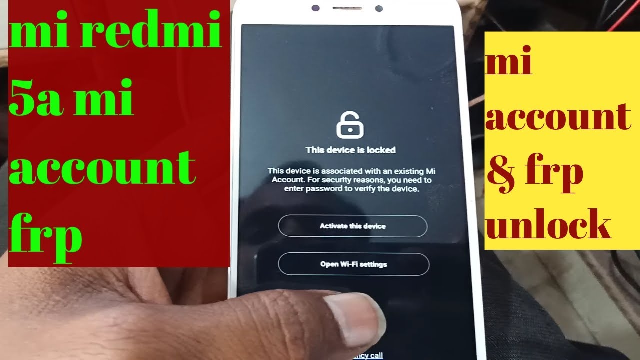 Redmi 5 Plus Mi Account Unlock