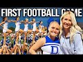 CHEERING AT HER FIRST HiGH SCHOOL FOOTBALL GAME!! 📣 💙 🏈