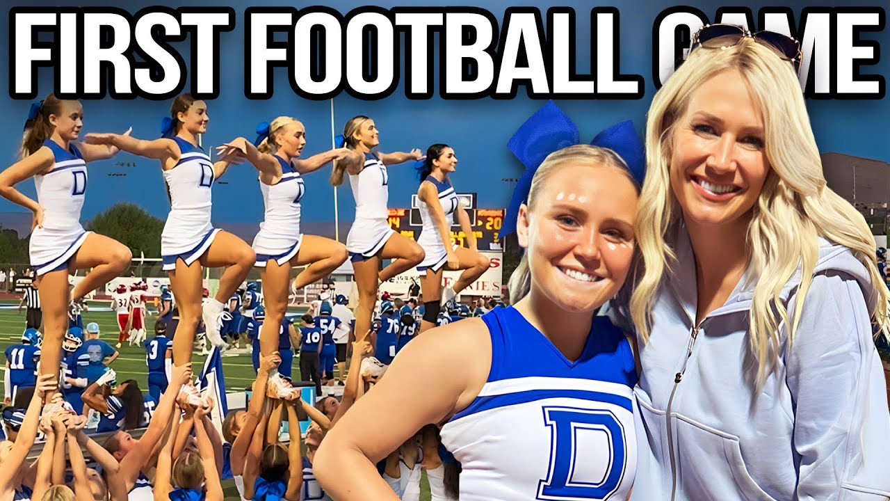 CHEERING AT HER FIRST HiGH SCHOOL FOOTBALL GAME!! 📣 💙 🏈