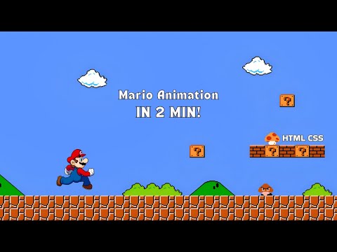 How to Make Mario Animation Using HTML & CSS (In 2 Minutes)