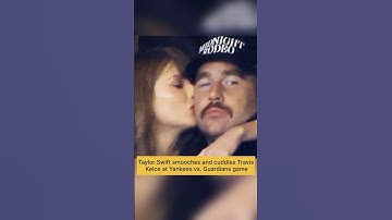 Taylor Swift smooches and cuddles Travis Kelce at Yankees vs. Guardians game #shorts #taylorswift