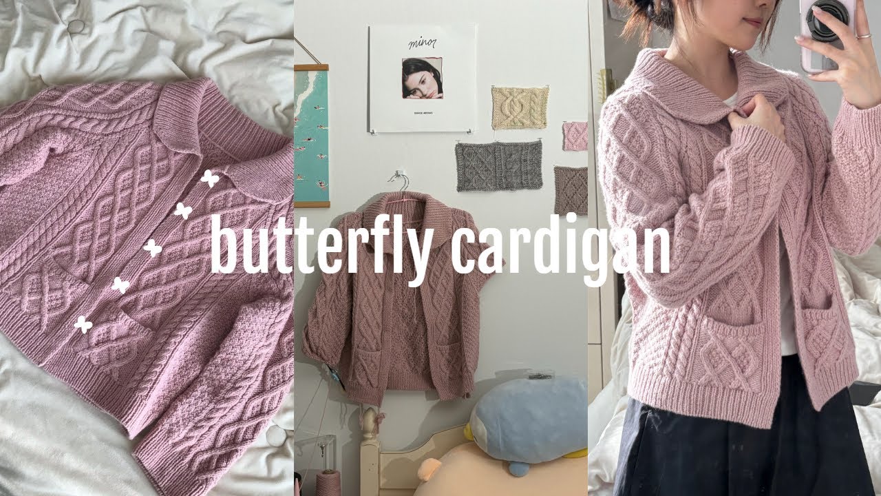 ep.10  두 번째 버터플라이 가디건 ⸝⋆ 𐐪𐑂 ₊˚. by morae knit l knitting vlog