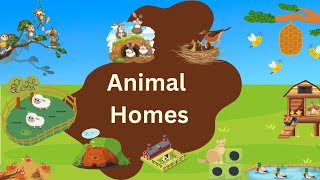 Animal Homes Vocabulary for Kids | Animals Home | Easy Learning