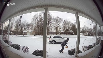 Man Slips Down Icy Front Porch Steps || ViralHog