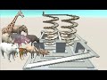 Animal speed race. Bridge and spiral fusion course! | Animal Revolt Battle Simulator