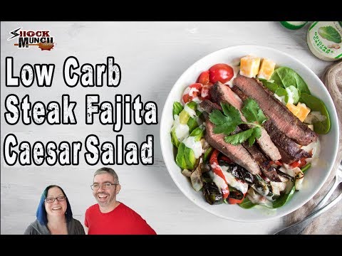 Low Carb Steak Fajita Caesar Salad