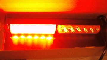 12 led red / amber dash / shelf bar multi patterns