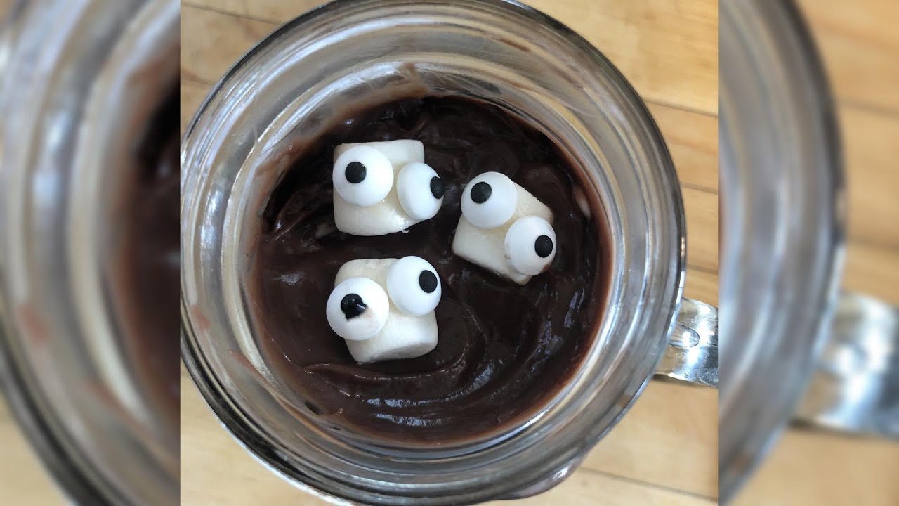 Shortcut Halloween Dessert: Ghosts In A Jar Chocolate Pudding Cups | Mary Giuliani | Rachael Ray Show