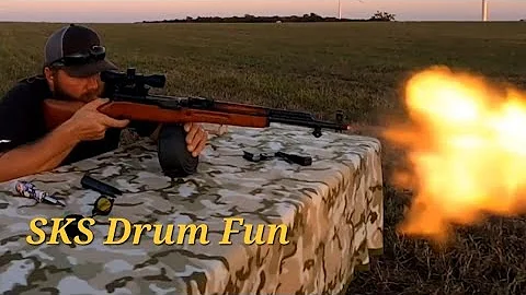 SKS 7.62x39 75 Round Drum with Scope