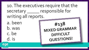 English Grammar Exercises #138 | Mixed Grammar Quiz English Test Hard #grammarpractice