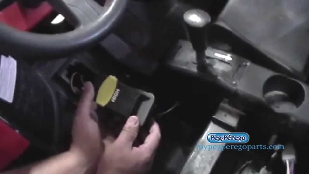 How to replace the foot pedal assembly on your Peg Perego 24 volt RZR child ride on toy - YouTube