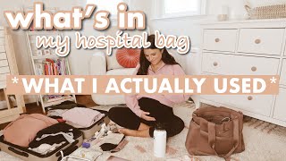 what I actually used in my hospital bag 2022 | labor and delivery bag