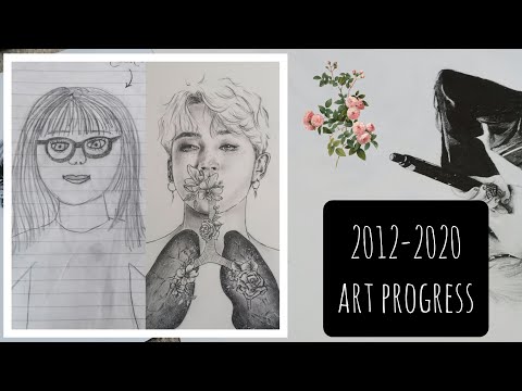 8 year art progress 🖌✏ keep practicing!