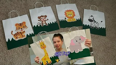 Safari theme basic gift bags DIY