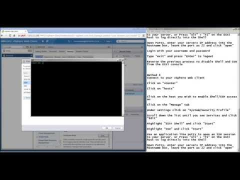 Accessing the ESXi Shell, 4 methods