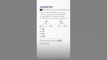 Can You Solve This SAT Math Geometry Angle Question? #satmath #satprep #shorts